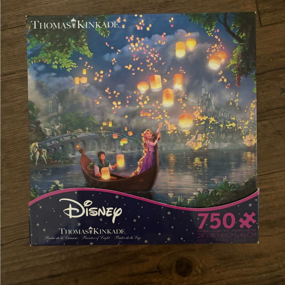 Disney Tangled Rapunzel Thomas Kinkade lantern scene puzzle